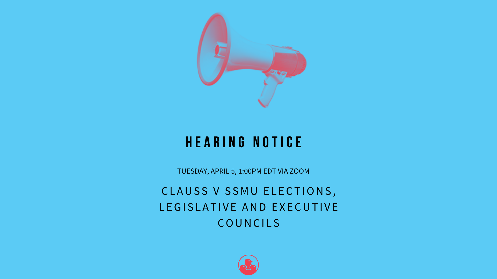 AUDIENCE DU CONSEIL :  Clauss c Élections SSMU, Conseil Législatif et Éxecutif
