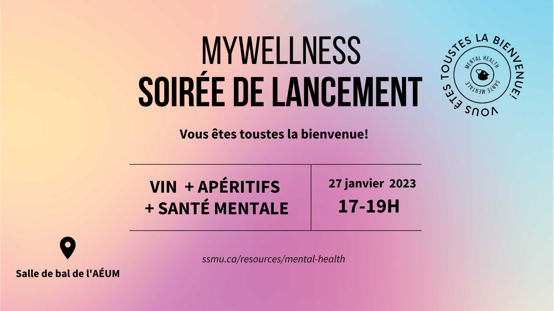 soirée de lancement et de santé mentale