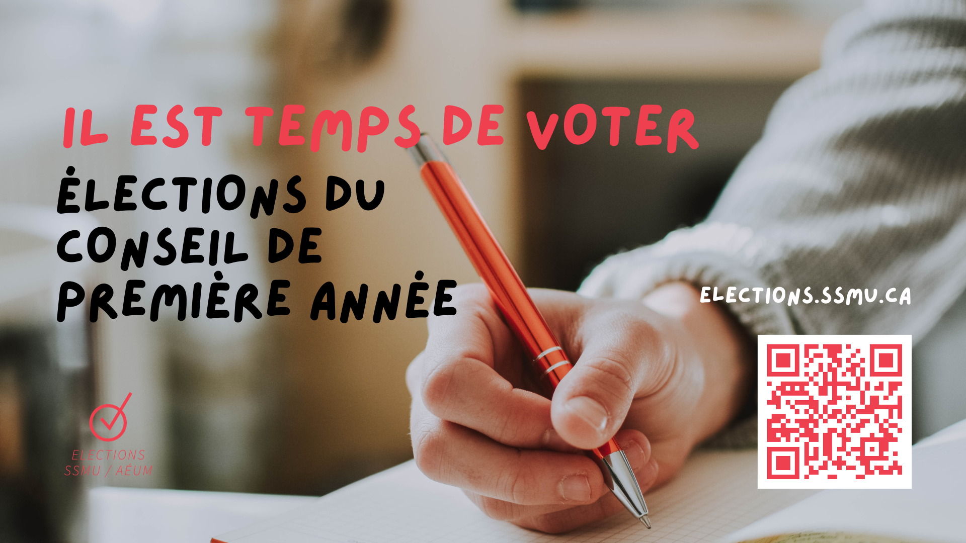 IL EST TEMPS DE VOTER POUR LES ÉLECTIONS DU CONSEIL DE PREMIÈRE ANNÉE! 