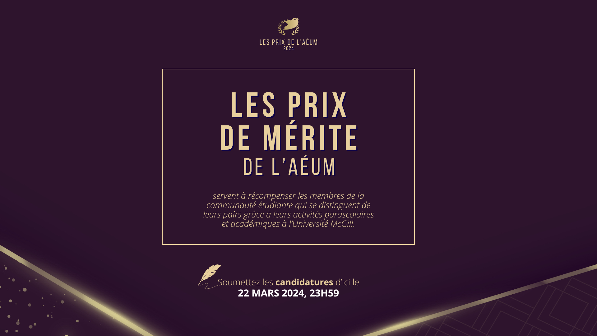 LES PRIX DE MÉRITE DE L’AÉUM 2024